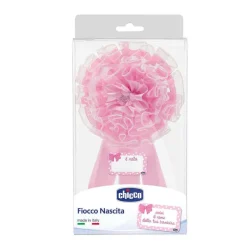 Fiocco Nascita|Chicco Annuncio Nascita - Fiocco Rosa