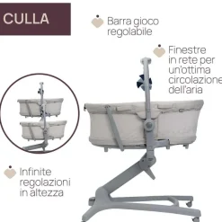 Culle E Lettini|Chicco Baby Hug Pro 5 In 1 Beige Latte