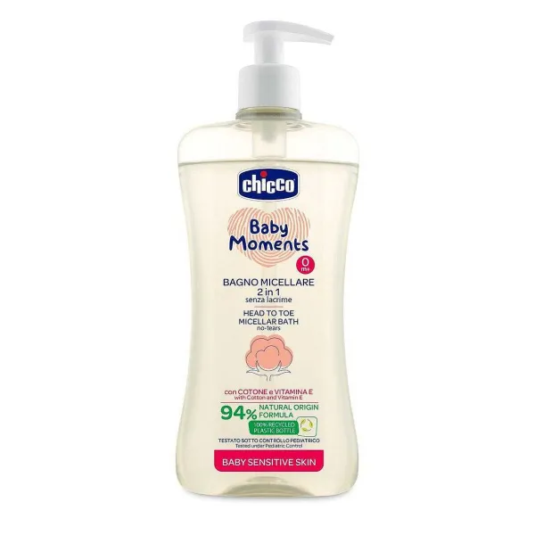 Shampoo E Bagnoschiuma|Chicco Bagno Micellare 2 In 1 Senza Lacrime Baby Moments