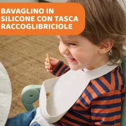 Bavaglini|Chicco Bavaglino In Silicone Facile Da Arrotolare Rosa