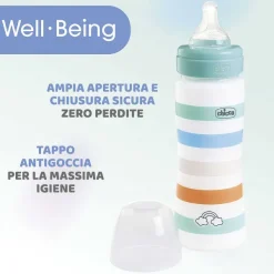 Biberon|Chicco Biberon Benessere 330Ml Flusso Rapido In Plastica Verde