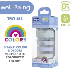 Biberon|Chicco Biberon Benessere 150Ml Flusso Lento In Plastica Verde