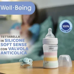 Biberon|Chicco Biberon Benessere 150Ml Flusso Lento In Plastica Bianco