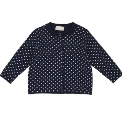 Cardigan|Chicco Cardigan Di Tricot A Pois Blu Medio