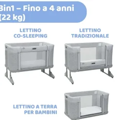 Culle E Lettini|Chicco Next2Me Forever Lettino Cosleeping Ash Grey Cross Collection