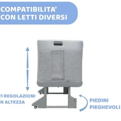 Culle E Lettini|Chicco Next2Me Forever Lettino Cosleeping Ash Grey Cross Collection