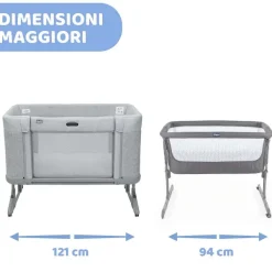 Culle E Lettini|Chicco Next2Me Forever Lettino Cosleeping Ash Grey Cross Collection
