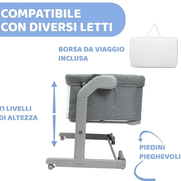 Culle E Lettini|Chicco Next2Me Magic Evo Culla Cosleeping Dark Grey