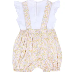 Completi|Chicco Completo Maglietta Con Salopette Corta Fantasia Fiorellini