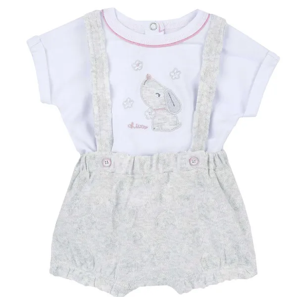 Completi|Chicco Completo Maglietta E Pantaloni Corti Con Bretelle