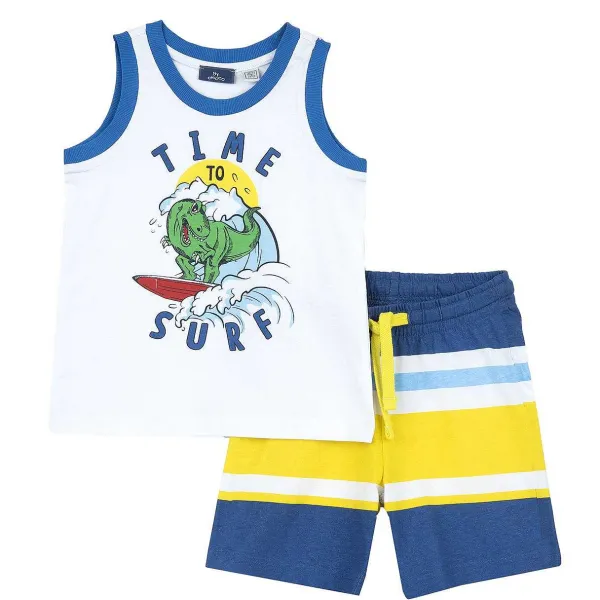 Completi|Chicco Completo Mare Canotta Con Dinosauro E Pantaloni Corti