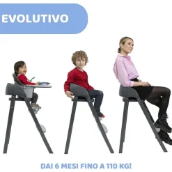 Seggioloni|Chicco Crescendo Up Sedia Evolutiva Etna Black Re_Lux