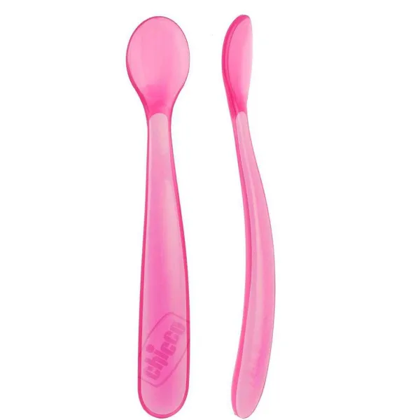 Piatti E Posate|Chicco Cucchiaio In Morbido Silicone 6M+ Rosa