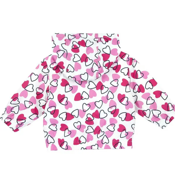 Giacche|Chicco Giubbino Antivento Con Cappuccio Bianco E Rosa