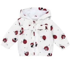 Giacche|Chicco Giubbino Antivento Con Cappuccio Bianco E Rosso