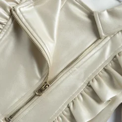 Giacche|Chicco Giubbino Modello Chiodo Con Volants Arricciati