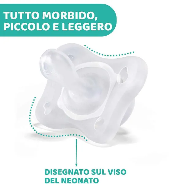 Succhietti Physioforma|Chicco Gommotto Physioforma® Minisoft 0-2M (2 Pcs) Light Blue