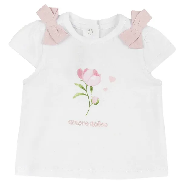 T-Shirt|Chicco Maglietta Con Stampa E Ricamo