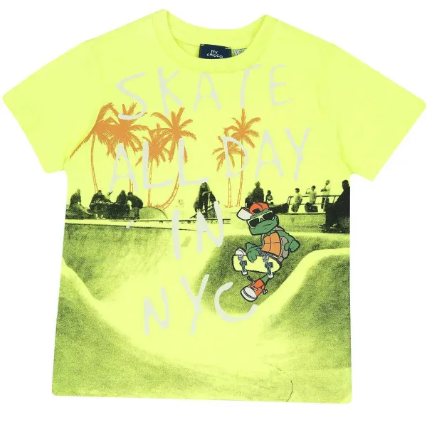 T-Shirt|Chicco Maglietta Manica Corta Base Giallo Fluo