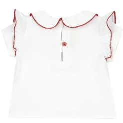 T-Shirt|Chicco Maglietta Manica Corta Con Stampa Coccinelle E Ricamo