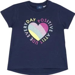 T-Shirt|Chicco Maglietta Manica Corta Cuore Arcobaleno Blu Scuro