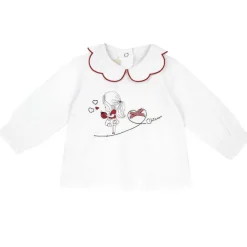 T-Shirt|Chicco Maglietta Manica Lunga Con Stampa E Ricamo