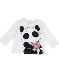 T-Shirt|Chicco Maglietta Manica Lunga E Panda Bianco
