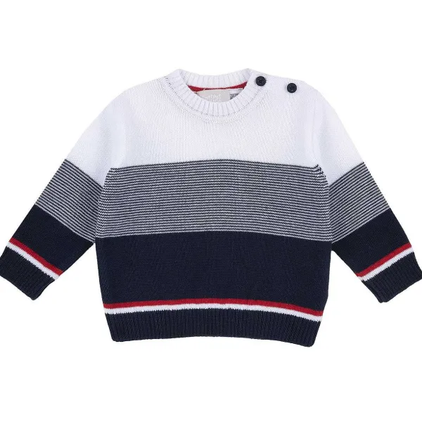Maglioni|Chicco Maglione Di Tricot Con Fantasia A Righe