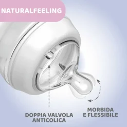 Biberon|Chicco Naturalfeeling Biberon 6M+ 330Ml Flusso Veloce Azzurro