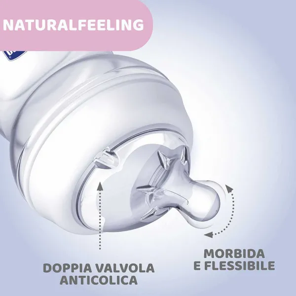 Biberon|Chicco Naturalfeeling Biberon Vetro 0M+ 150Ml Flusso Lento
