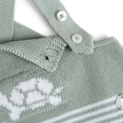 Pagliaccetti|Chicco Pagliaccetto Corto In Maglia Verde Chiaro