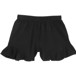 Pantaloni|Chicco Pantaloni Corti In Cotone Tinta Unita Con Volants Al Fondo Nero