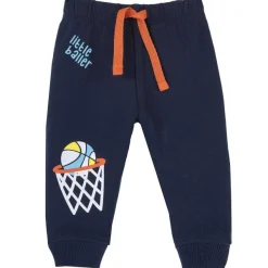 Pantaloni|Chicco Pantaloni Di Felpa Con Stampa Basket Blu Medio