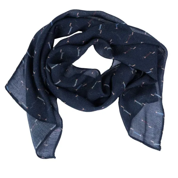 Cappelli, Guanti E Sciarpe|Chicco Pashmina Fantasia Bassotti Blu Scuro