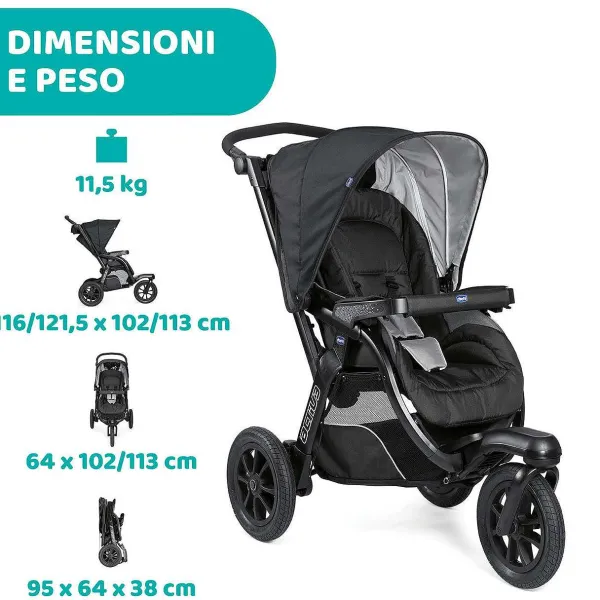 Passeggini|Chicco Passeggino Activ3 Jet Black