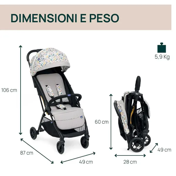 Passeggini|Chicco Passeggino Glee Joking Beige