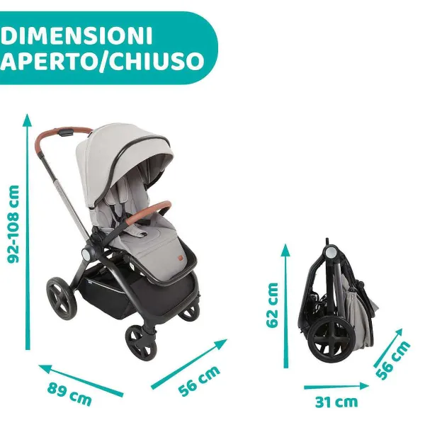 Passeggini|Chicco Passeggino Mysa Silver Grey