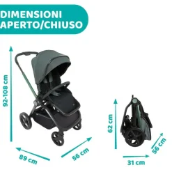 Passeggini|Chicco Passeggino Mysa Jade Green