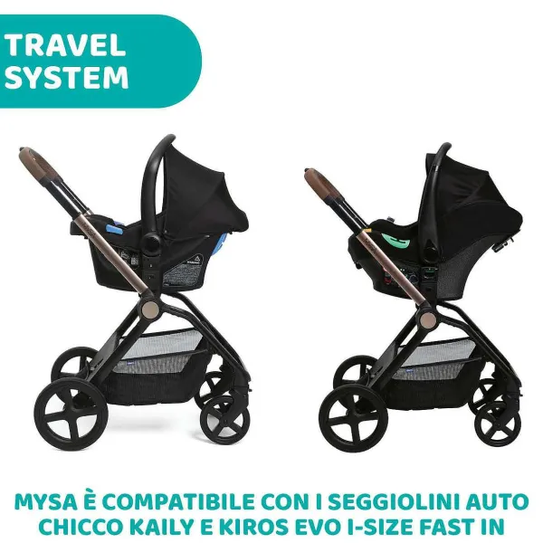 Passeggini|Chicco Passeggino Mysa Black Satin