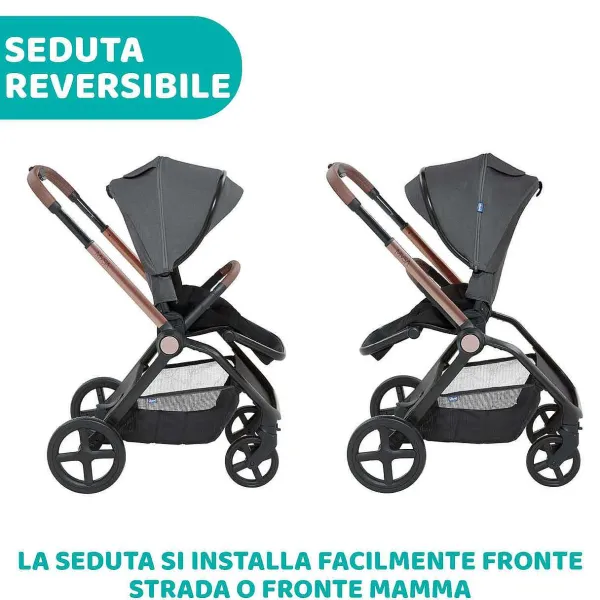 Passeggini|Chicco Passeggino Mysa Black Satin