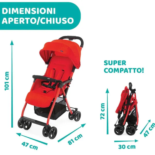 Passeggini|Chicco Passeggino Ohlal 3 Red Passion