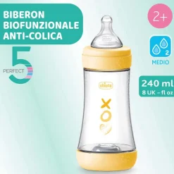 Biberon|Chicco Perfect 5 Biberon 240 Ml - Flusso Medio Giallo