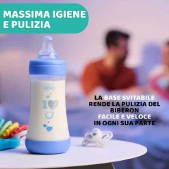 Biberon|Chicco Perfect 5 Biberon 240 Ml - Flusso Medio Azzurro