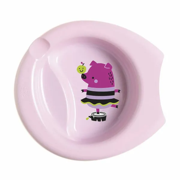 Piatti E Posate|Chicco Piatto Pappa Facile 6M+ Rosa
