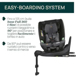 Seggiolini Auto Neonato|Chicco Seggiolino Auto Bi-Seat Air & Full 360 I-Size Base (40-150 Cm) Black Air