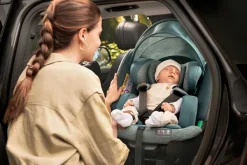 Seggiolini Auto Neonato|Chicco Seggiolino Auto Bi-Seat Air & Full 360 I-Size Base (40-150 Cm) Teal Blue