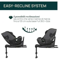 Seggiolini Auto Neonato|Chicco Seggiolino Auto Bi-Seat Air (61-150 Cm) Black