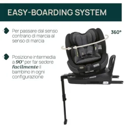 Seggiolini Auto Neonato|Chicco Seggiolino Auto Seat3Fit Air (40-125 Cm) Black Melange