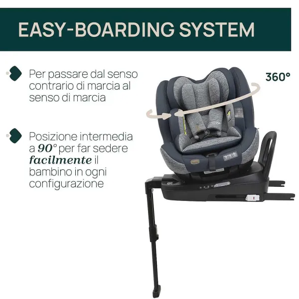 Seggiolini Auto Neonato|Chicco Seggiolino Auto Seat3Fit Air (40-125 Cm) Graphite Melange
