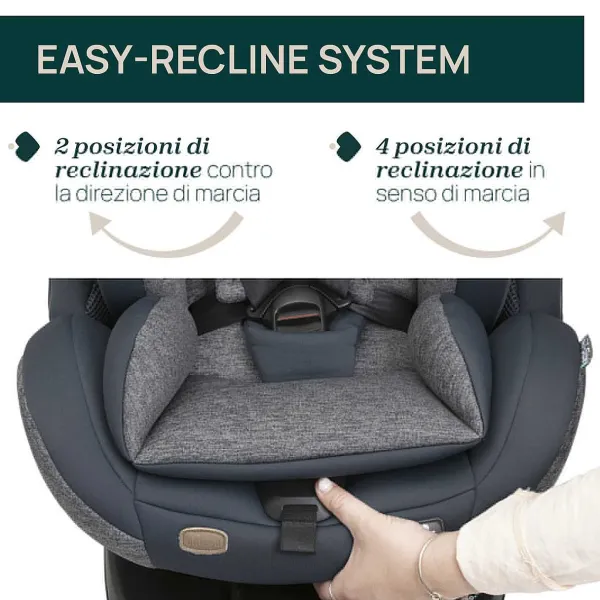 Seggiolini Auto Neonato|Chicco Seggiolino Auto Seat3Fit Air (40-125 Cm) Graphite Melange